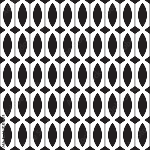 Seamless vintage abstract geometric decorative curve pattern