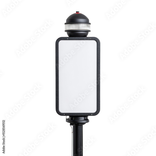 Rectangular LED light panel with black frame and adjustable mount, designed for photography and videography, provides bright, even illumination. Ideal for studio or on location shoots