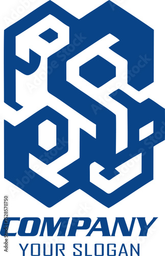 Cyber Modern Company Logo Design Illustration