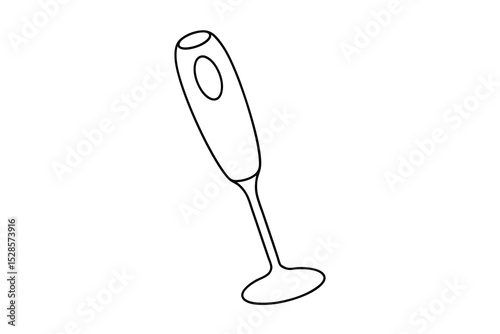 Simple line drawing of a handheld immersion blender