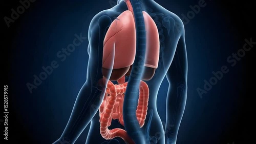 Internal Organ Anatomy of Human Body Illustration