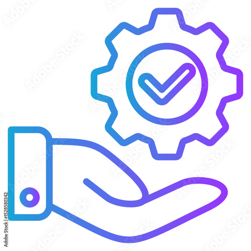 Execution gradient color icon
