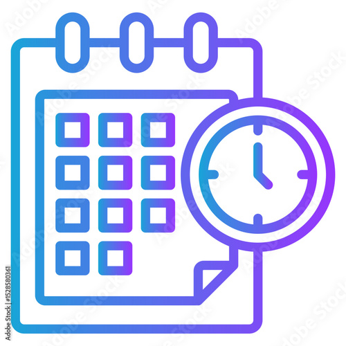 Schedule gradient color icon