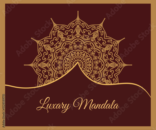 Round mandala on colorfull gradient background. Translucent mesh pattern in the form of a mandala. Mandala with floral patterns. Pastel Yoga template. Gradient background with round mandala.