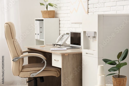 Modern home office interior...