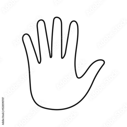 Hand line icon on white background.
