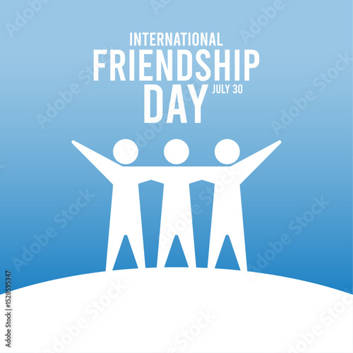International friendship day. July 30. Friendship icon. Gradient background.