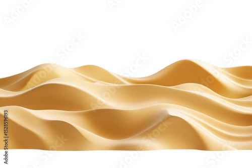 Abstract sand dune render isolated on a transparent background