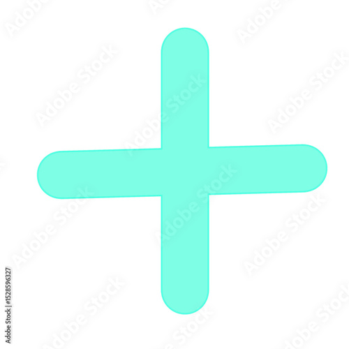 Neon Plus Sign Graphic