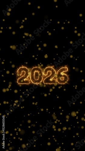 Glowing Animated Number Designs 2026 for New Year Celebration and Festivity