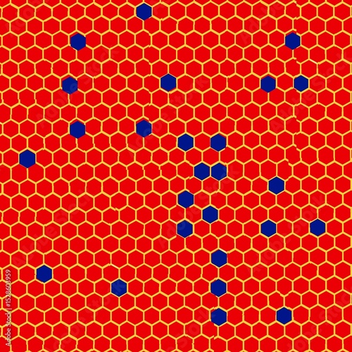 abstract colorful background,honeycomb pattern ,seamless ,blue dots. Vector illustration 