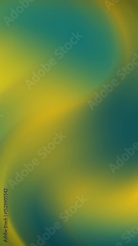 Vibrant Abstract Background with Flowing Yellow and Teal Colors in Soft Gradient Waves