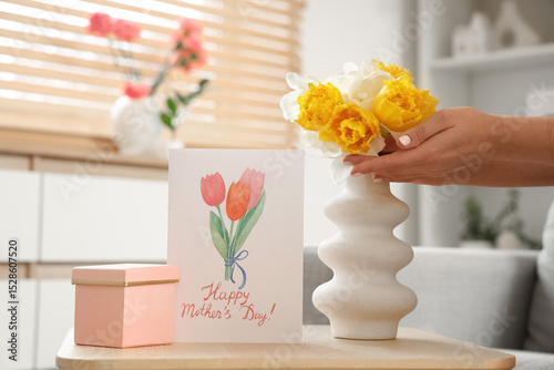 Female hands with flowers i...