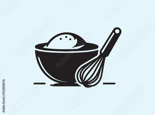 Mixing Bowl and Whisk for Kitchen Use