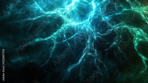 Abstract energy veins on dark background