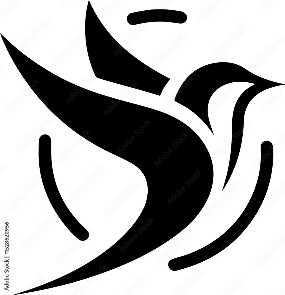 Obraz premium vector illustration of flying dove symbol logo icon for peace mascot and growing company rising high