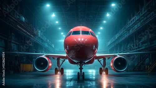A plane is starting engine in flying base