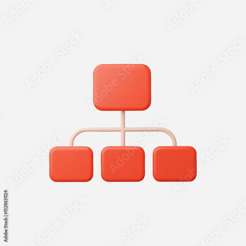 3d Realistic Hierarchy icon vector Illustration