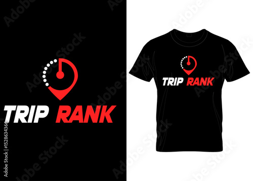 logo type t-shirt design vector custom vintage retro modern stylish designs typography hodies streetwear trip rank creative design 