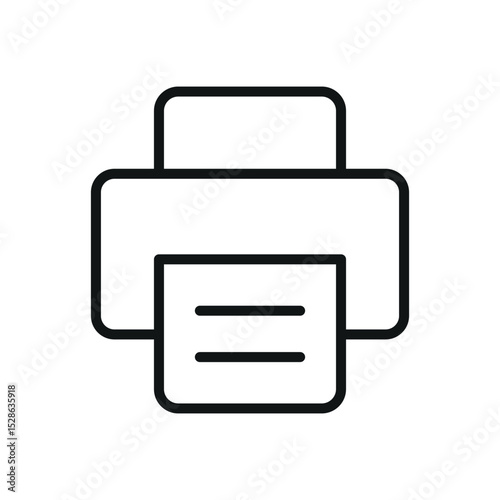 Minimal outline fax icon, ideal for apps, corporate design, and admin visuals.