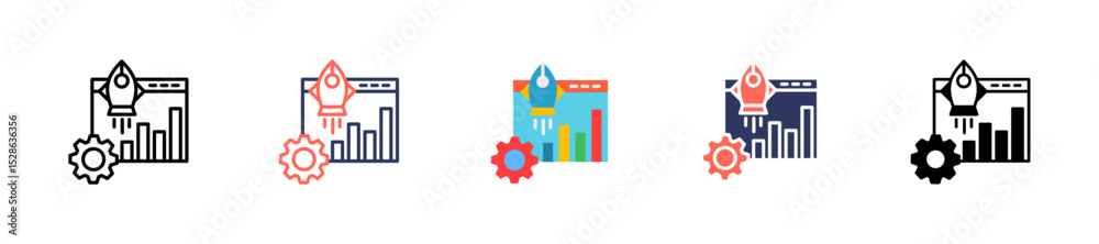 Fototapeta premium Web Optimization multiple icon