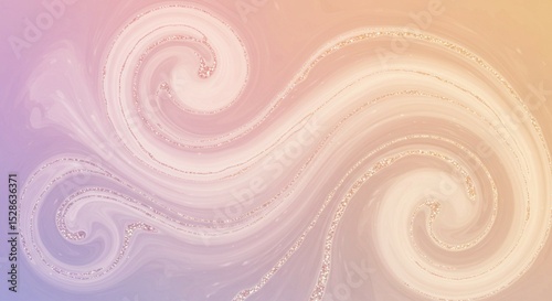 Creamy Chocolate Swirl Fractal Background Illustration