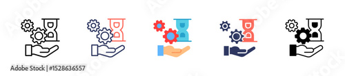 Processing Time multiple icon