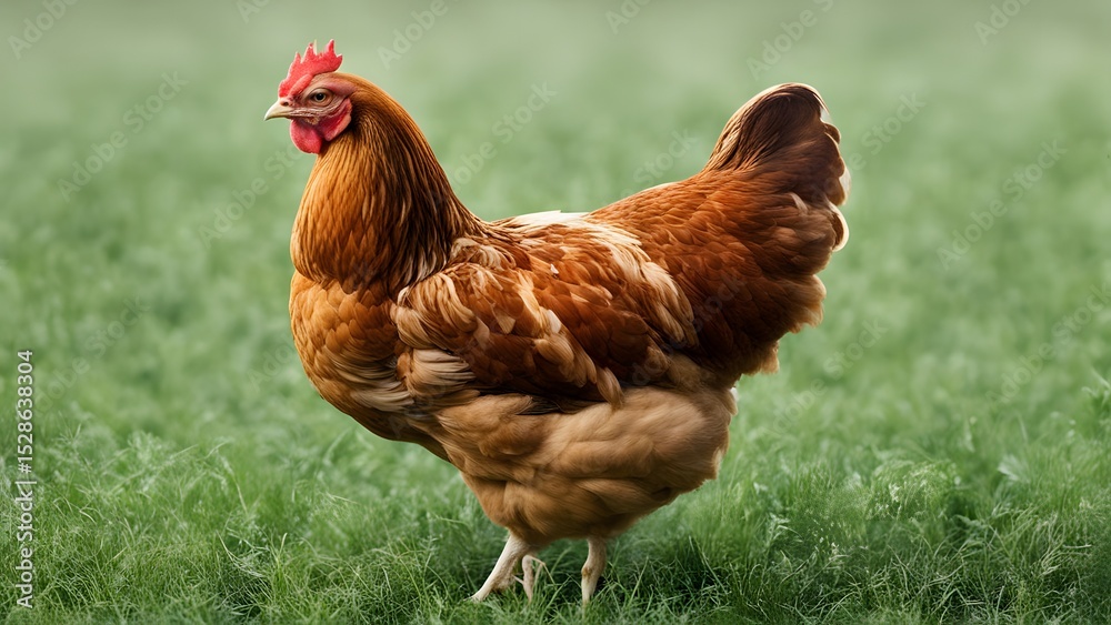 Fototapeta premium a hen in isolated