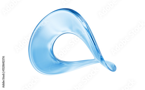 Fototapeta Naklejka Na Ścianę i Meble -  Abstract multi-layered glass curve background, 3d rendering.