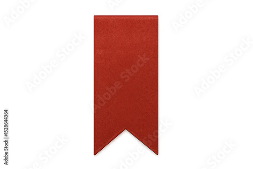 Free Download Red fabric ribbon bookmark dangling from book page, marking reading spot against white transparent backdrop - GFXLoad