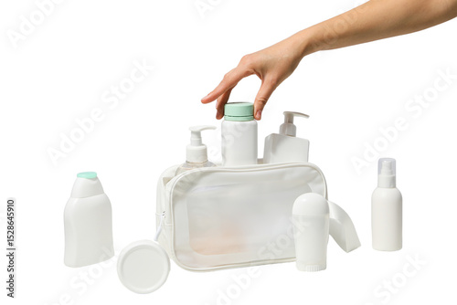 Wallpaper Mural Picks green cap bottle from cosmetics, isolated on white, PNG Torontodigital.ca