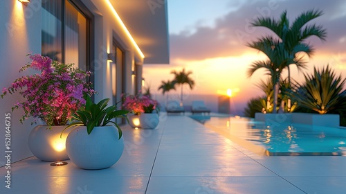 Beautiful new apartment building, outdoor 