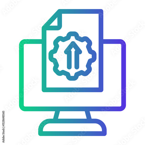 file sharing Line Gradient Icon