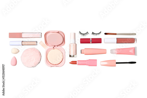 Wallpaper Mural Variety of beauty items like lipsticks, isolated on white, PNG Torontodigital.ca