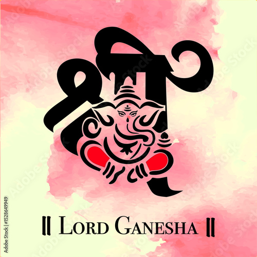 Lord Ganesha Vector image, Shree Ganesh ji, Hindu Lord Ganesha artwork, Ganesh Chaturthi festival of India, Lord Ganesha, Abstract, isolated, Religion, hindu, lord ganesha, 