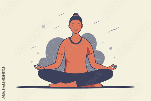 Finding Inner Peace A Woman Meditating in a Serene Setting