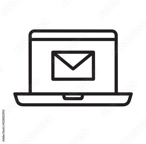 Email on Laptop Icon