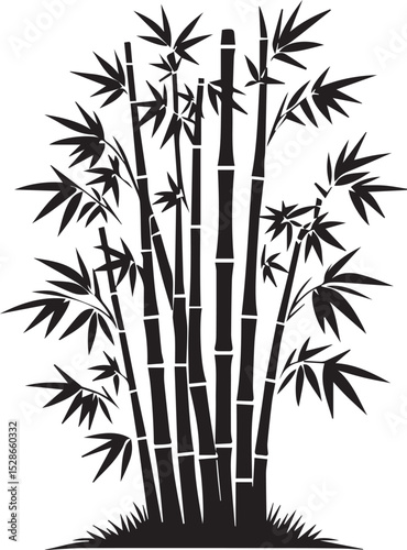 bamboo vector illustration, bamboo logo, bamboo silhouette vector isolated on white background
