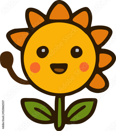 adorable sunflower graphic