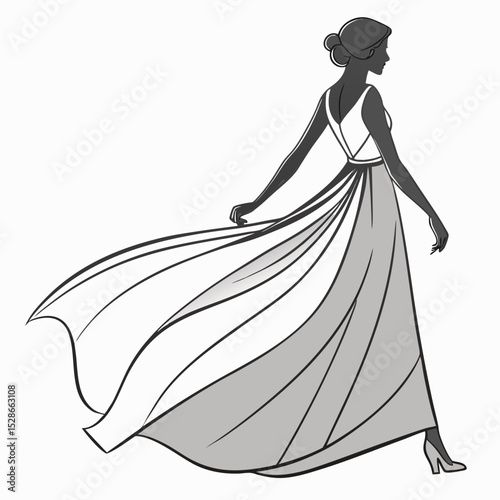 woman in a dress