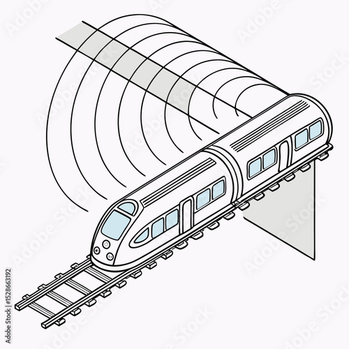 train on a white background