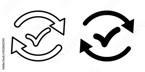 Checking process Icon set. Symbol isolated on white background. vector illustration.