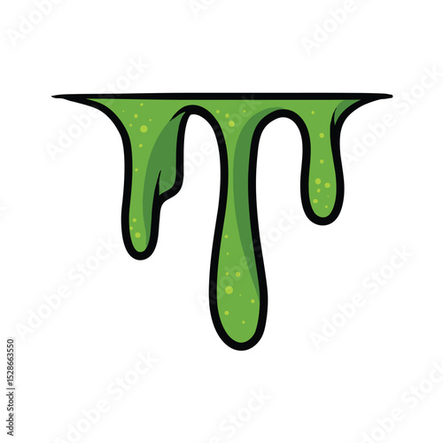 Green slime cartoon vector illustration