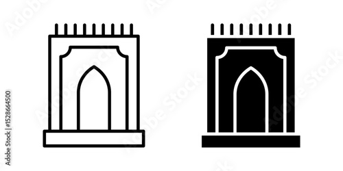 Prayer rug icon set. Symbol isolated on white background. vector illustration.