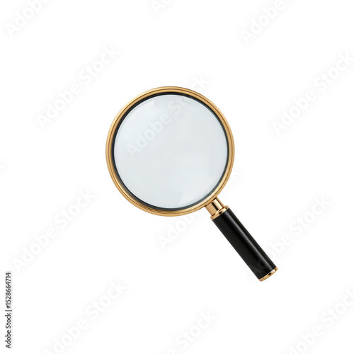 Magnifying Glass High-Resolution Image of a Classic Magnifier