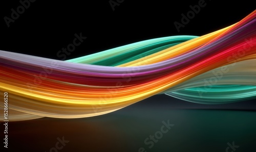 Colorful, flowing ribbons in a dynamic design.