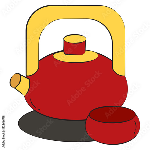 teapot and cup