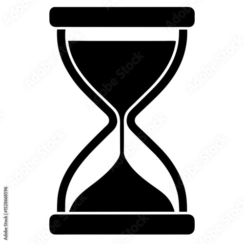 Classic hourglass time management symbol icon