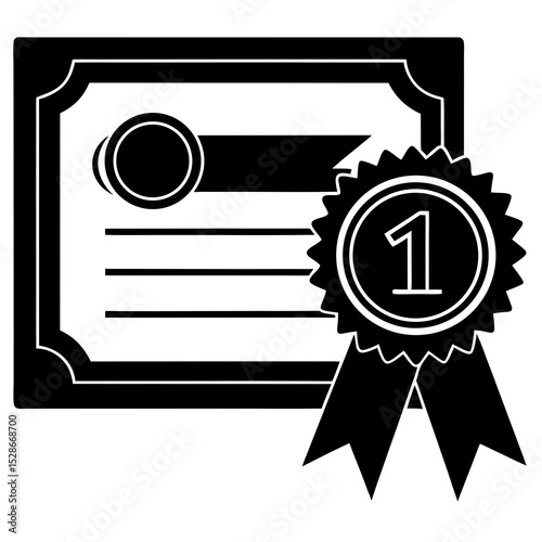 First place award certificate achievement success