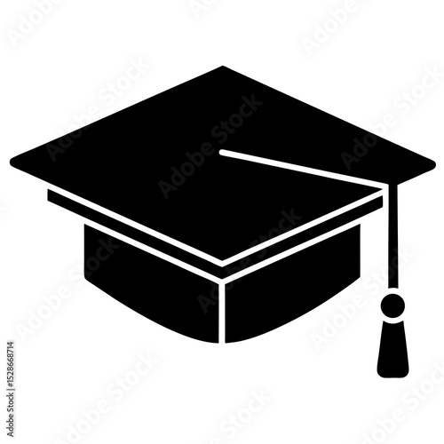 Graduation cap icon education symbol success achievement